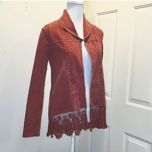 Testimony LA Women's French Terry cotton Victorian boho Jacket Size XS s…